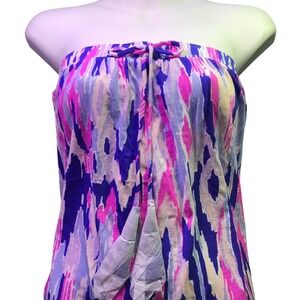 Lilly Pulitzer Palma Tube Top One Too Many Amethyst Purple Pink Tassel Small NWT